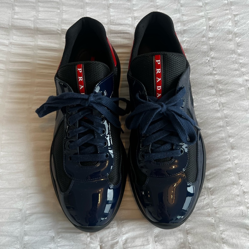 PRADA America’s Cup Patent Leather Sneakers - Picture 5 of 12